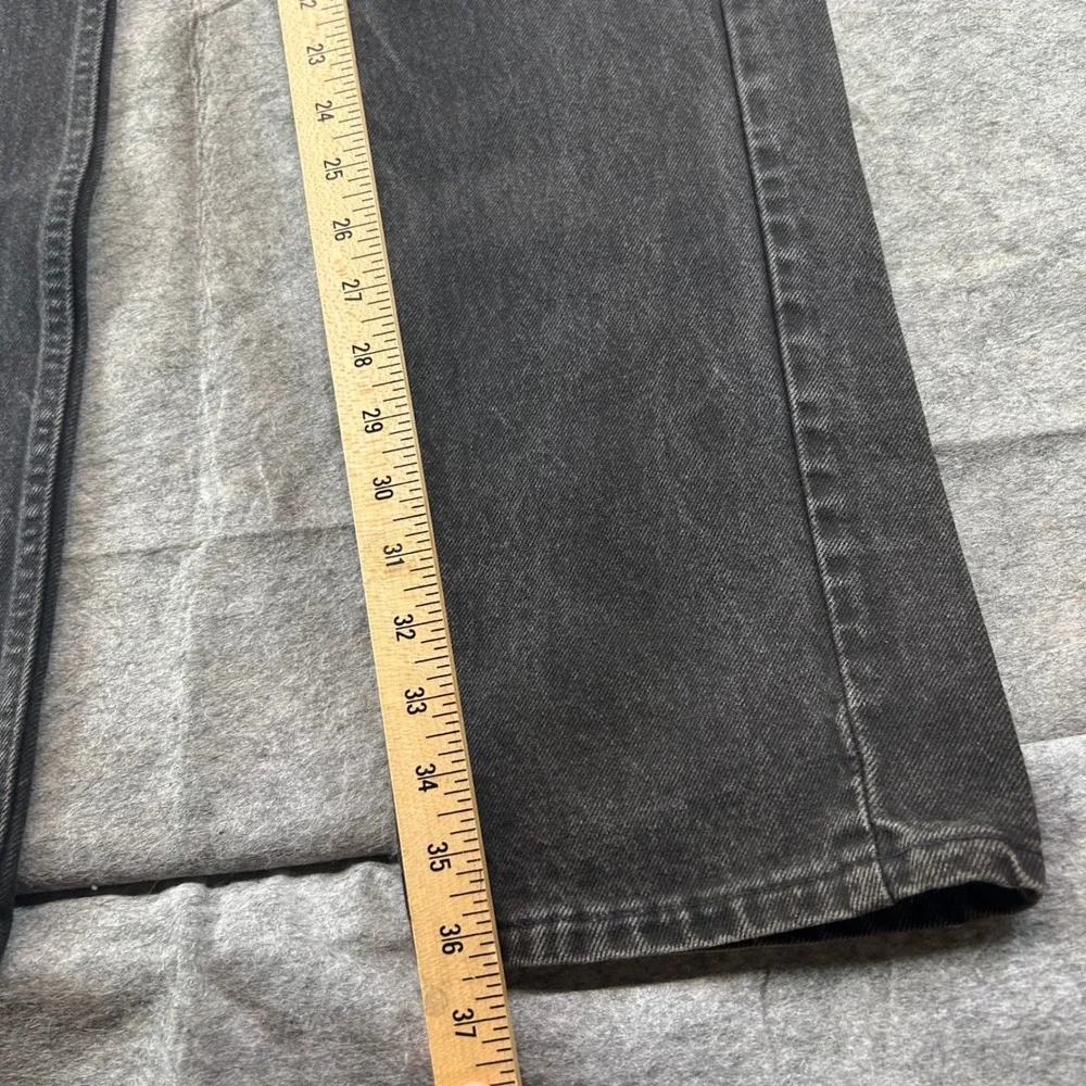 Vintage Levis 505 Jeans Mens 32x36 Faded Black Straight Leg Made in USA 505-0260